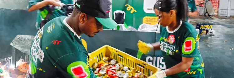 Projeto retira das ruas quase 6 toneladas de alumínio  e plásticos durante a Micareta de Feira de Santana